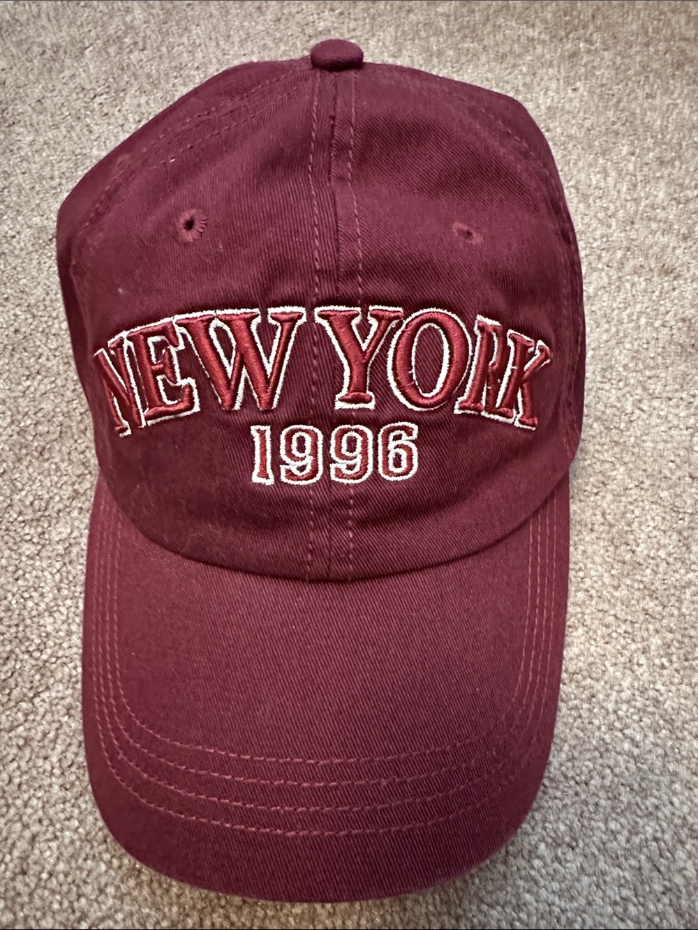 H&M Maroon Divided New York 1996 Cap